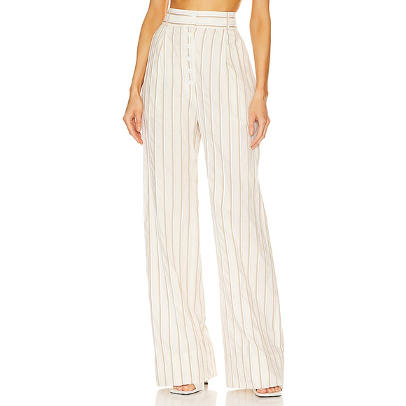 Matthew Bruch White Button Fly Poplin Pant Size XS